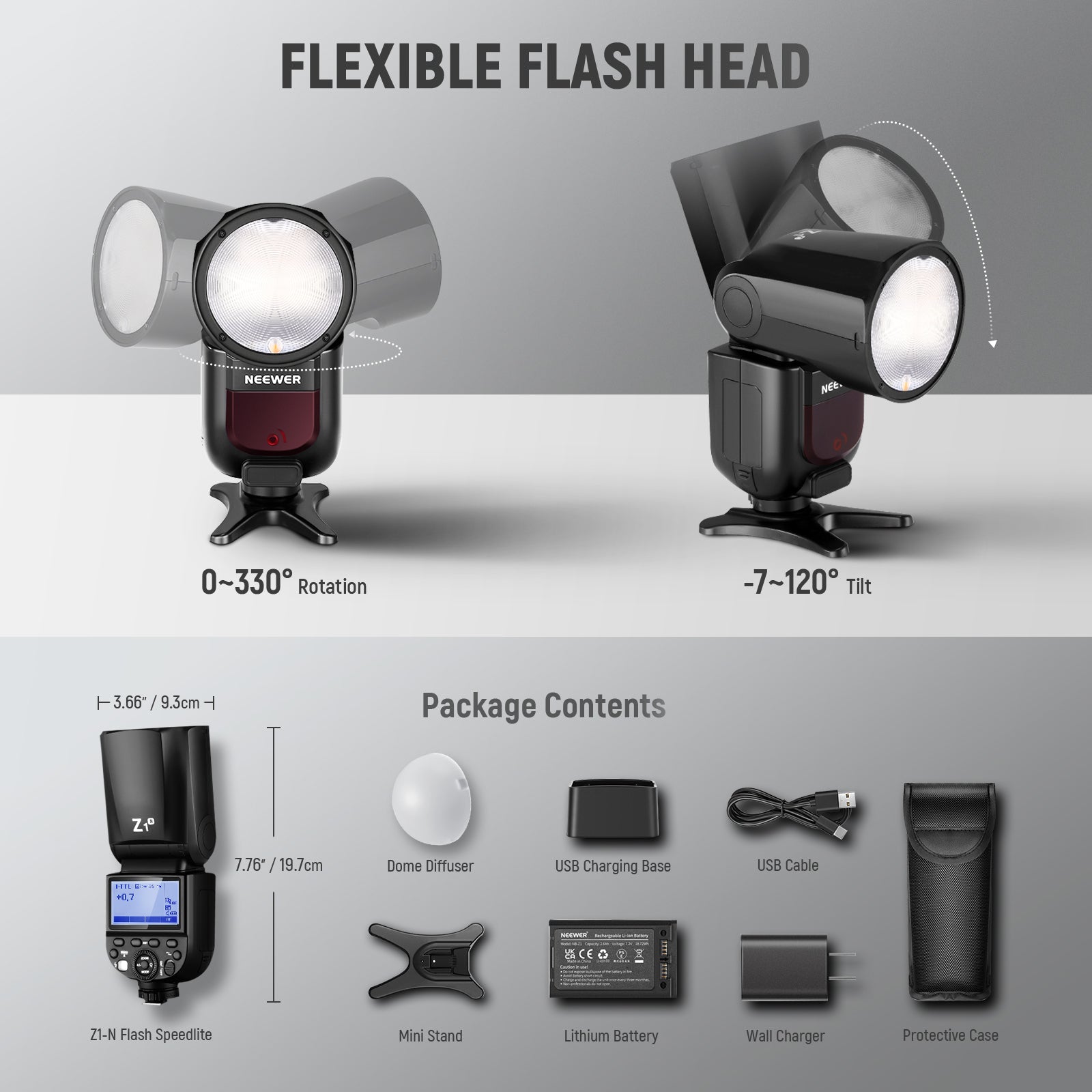 NEEWER Z1-N TTL Round Head Flash Speedlite