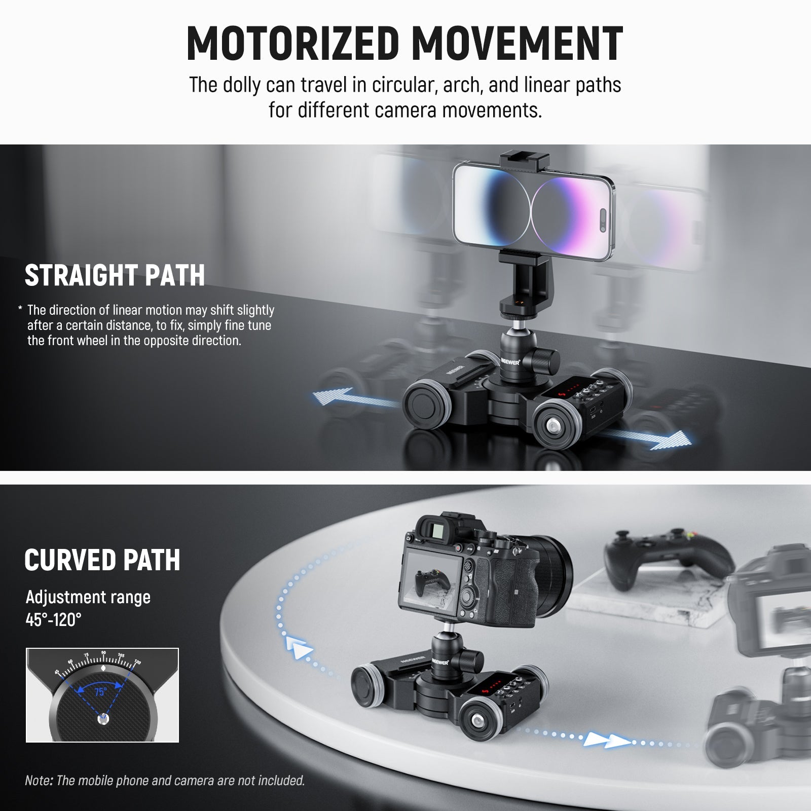NEEWER DL300 Upgraded Motorized Camera Dolly Kit - NEEWER – NEEWER.UK