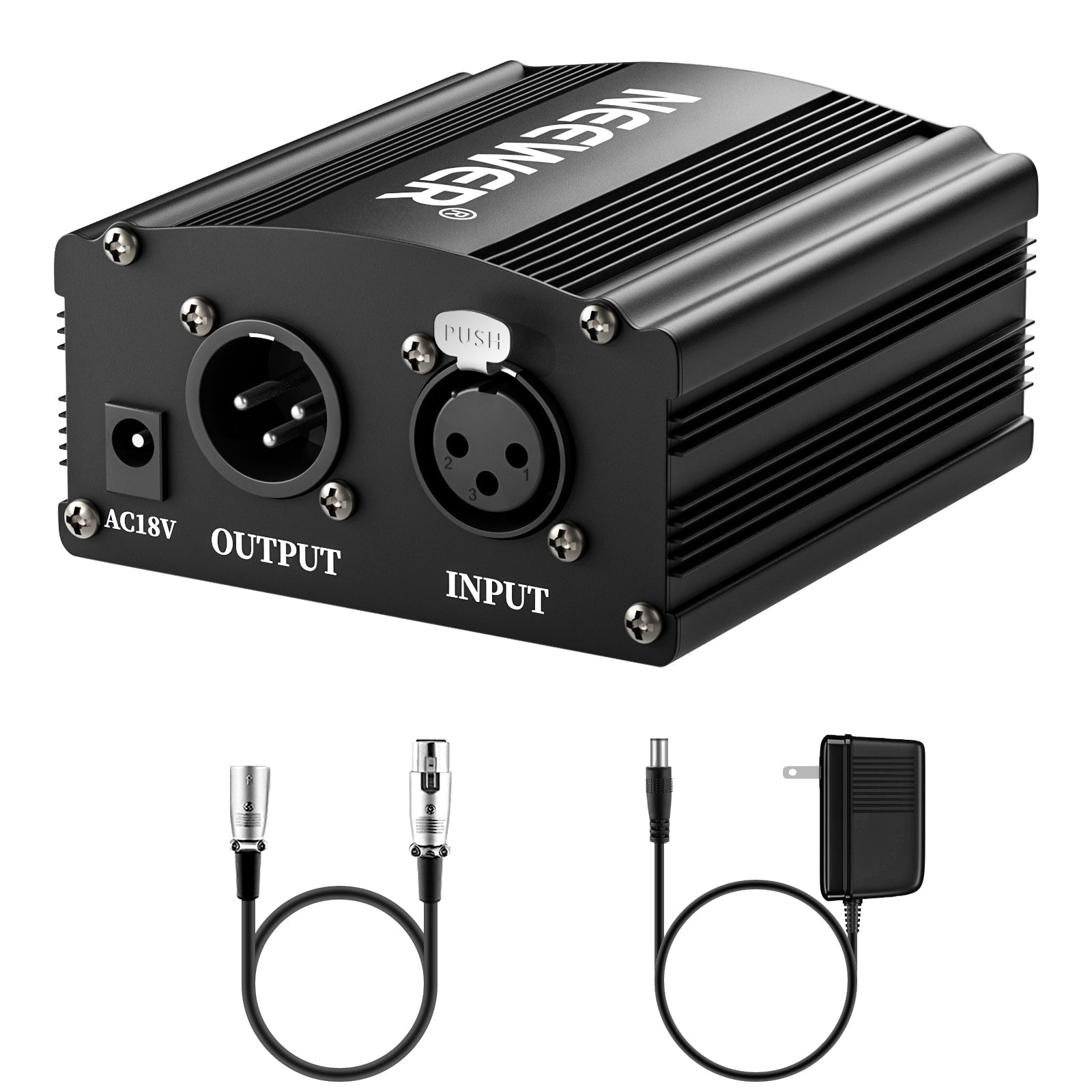 NEEWER NW 100 48V Phantom Power Supply with Adapter NEEWER