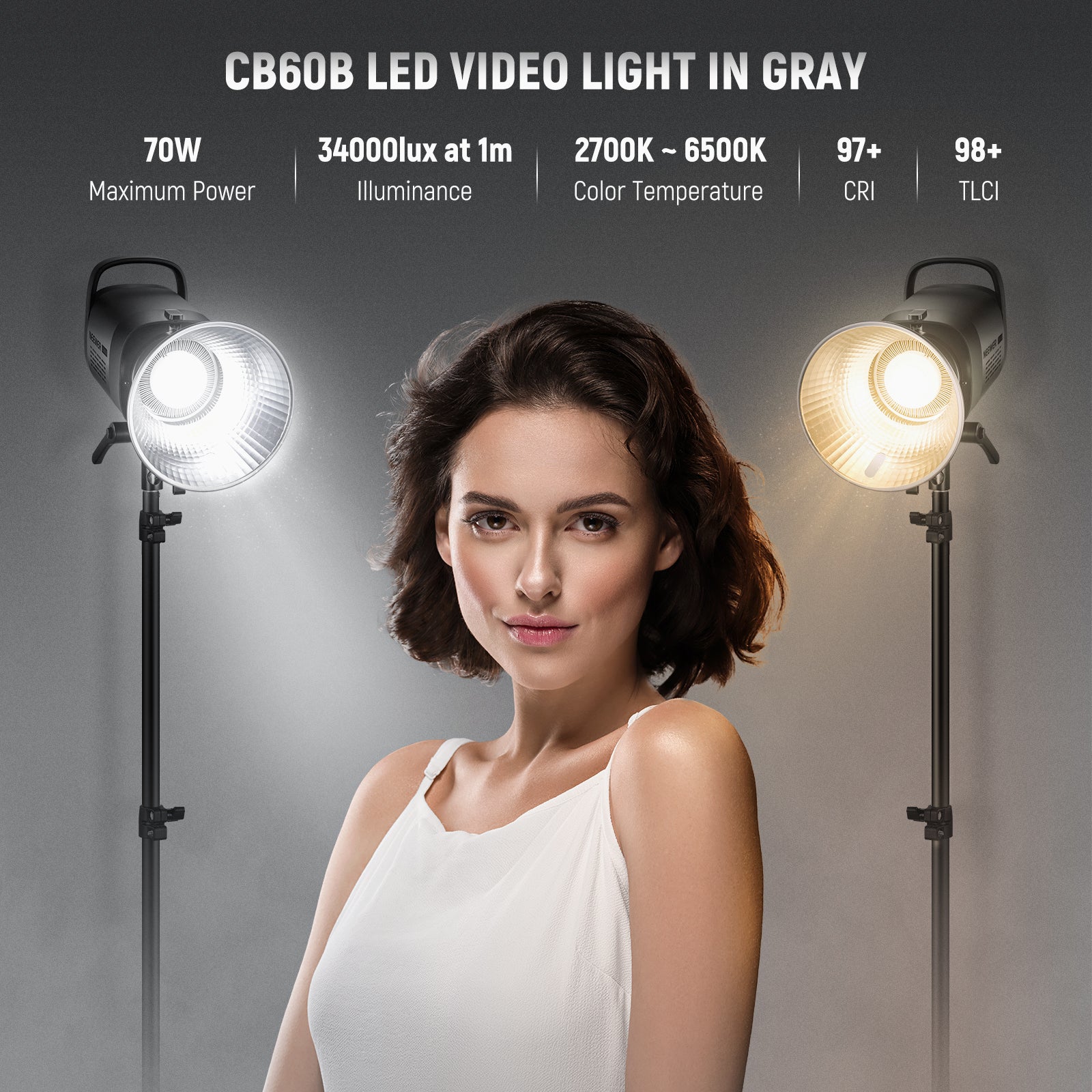 NEEWER CB60B Bi Color 70W LED Video Light