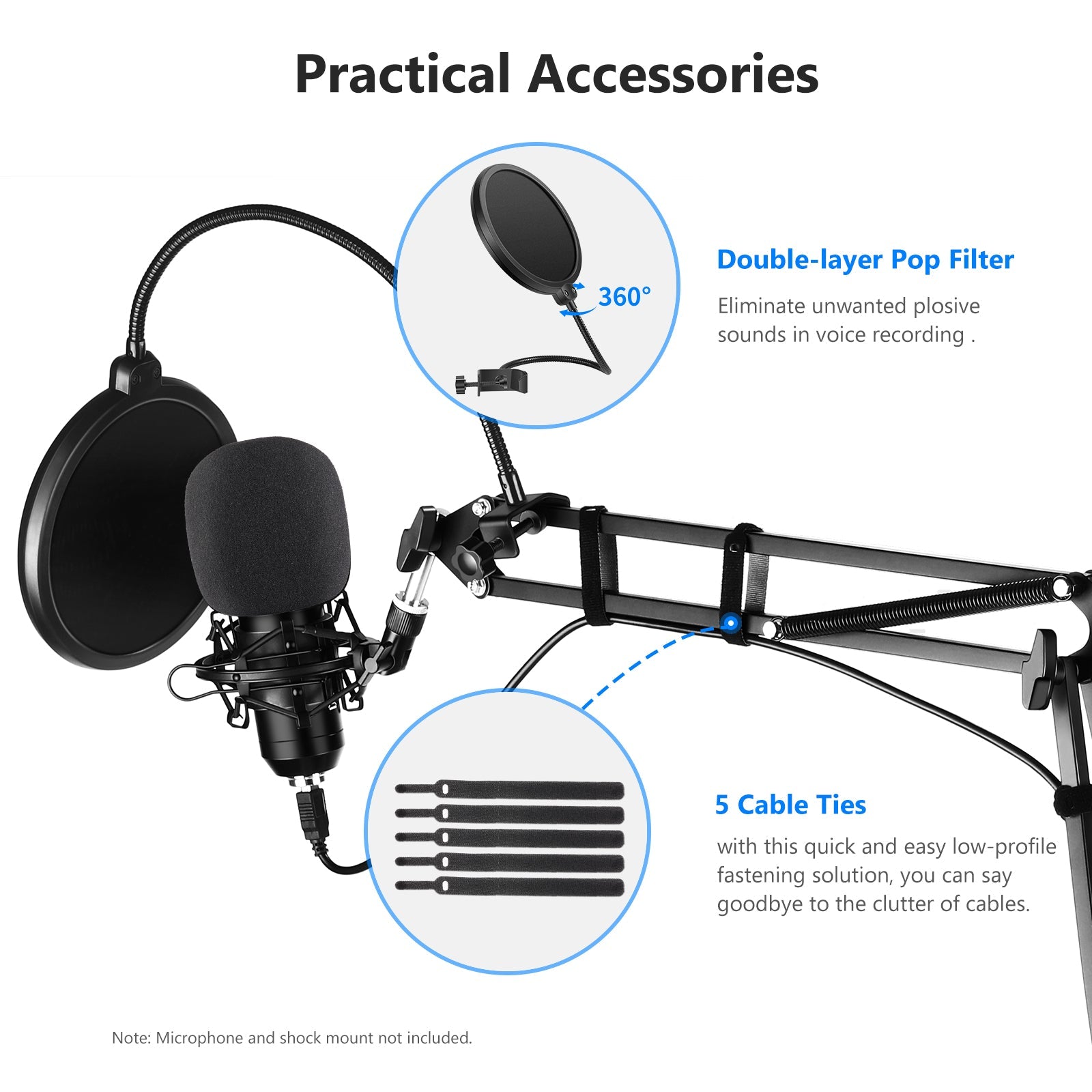 Neewer Microphone Standard, Bras de microphone