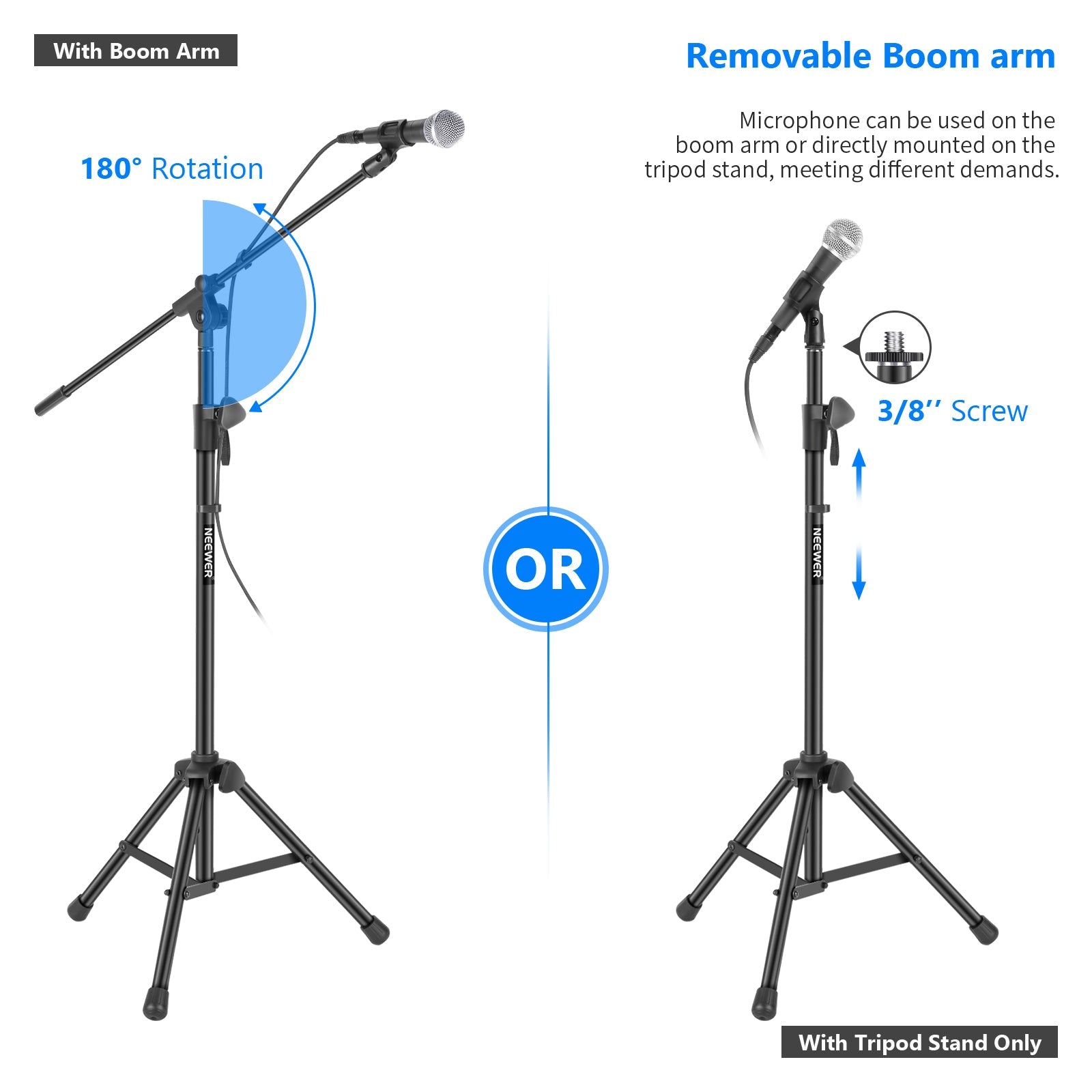 Neewer Tripod Boom Microphone Stand