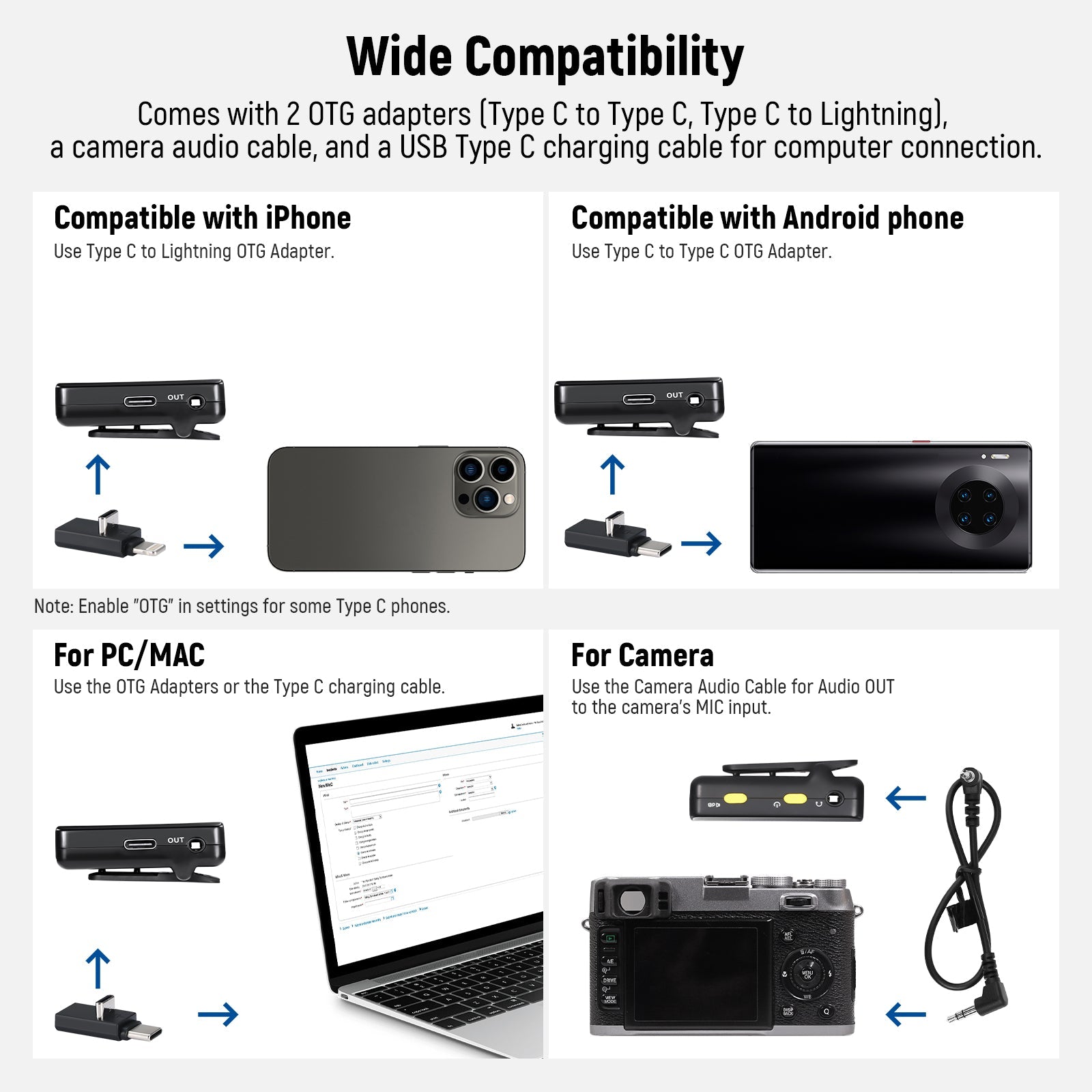 NEEWER CM28 Wireless Lavalier Lapel Microphone with Charging Case