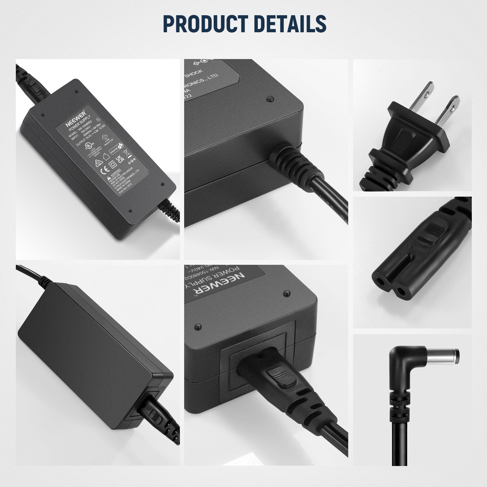 NEEWER AC 100-240V to DC 12V Power Supply Adapter - NEEWER