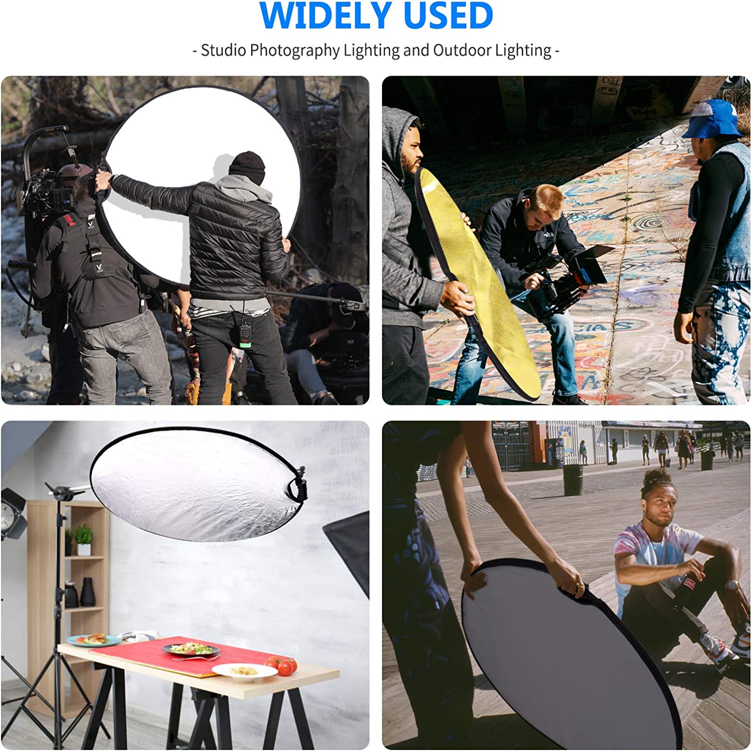 Light Diffuser Panel 60x90cm 5 In1 Round Collapsible Photography Reflector Studio Light Reflector Dif Rebotador De Luz Fotografia