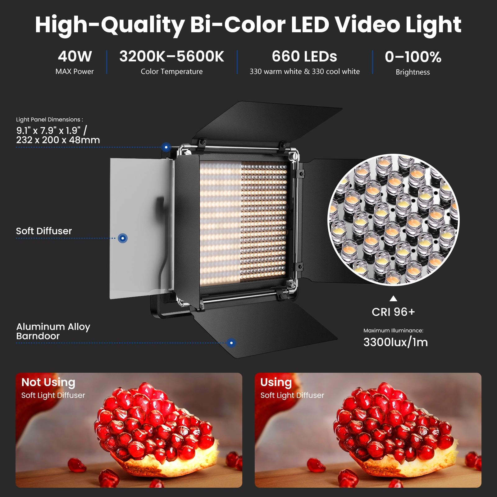 NEEWER Packs NL660 Bi-color Video LED Panel Light NEEWER –