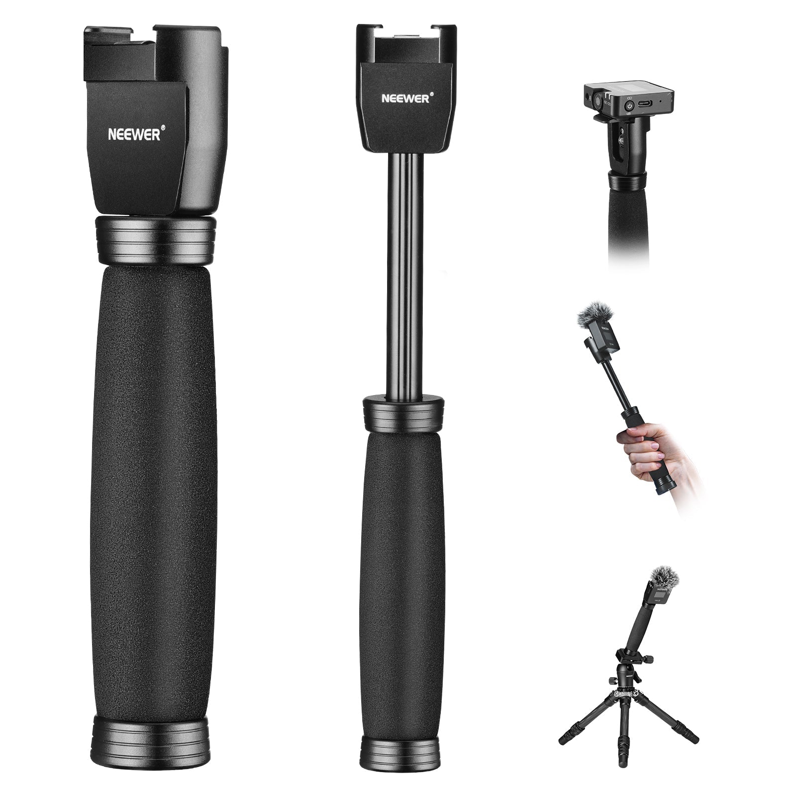 NEEWER Telescoping Interview Mic Handle for Wireless Go NEEWER