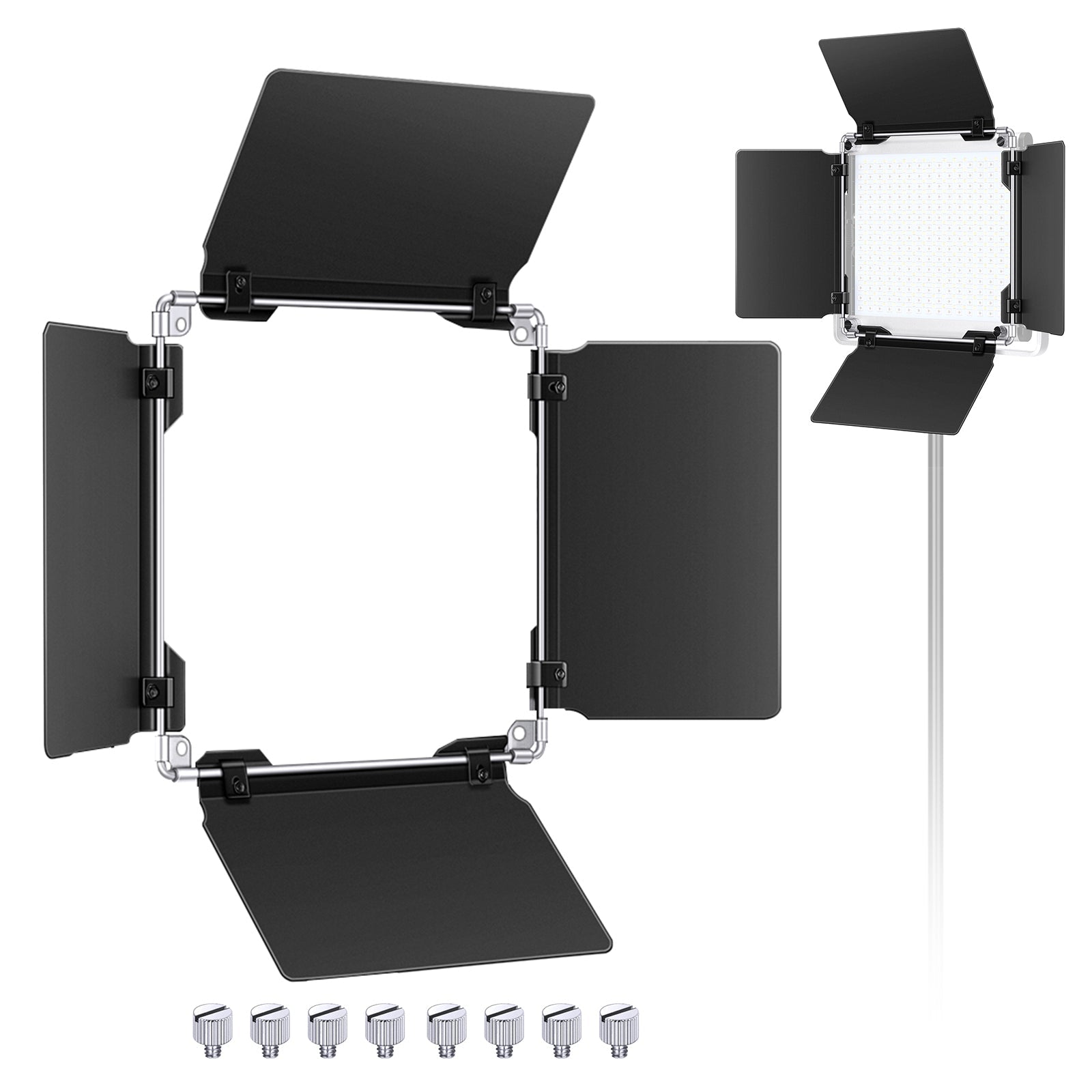 36W Video Lighting Arsoer 36W Bi-Color Photography Lighting Kit – 2700K- 6500K LED Video Light With Tripod, Remote, Barndoor & Tray For YouTube/Streaming Video Light With Barndoor
