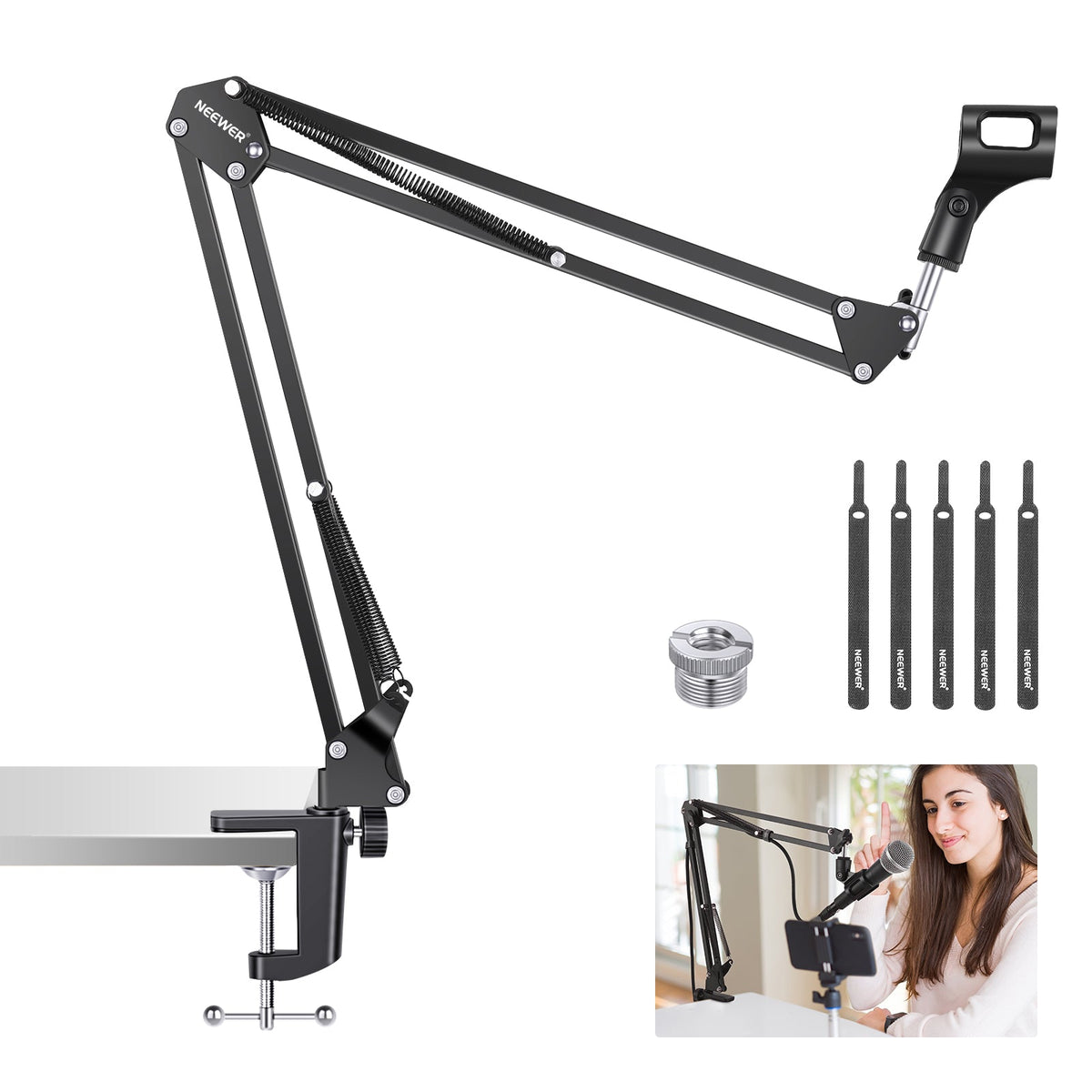 NEEWER MS041 Microphone Boom Arm pour Pied de Micro